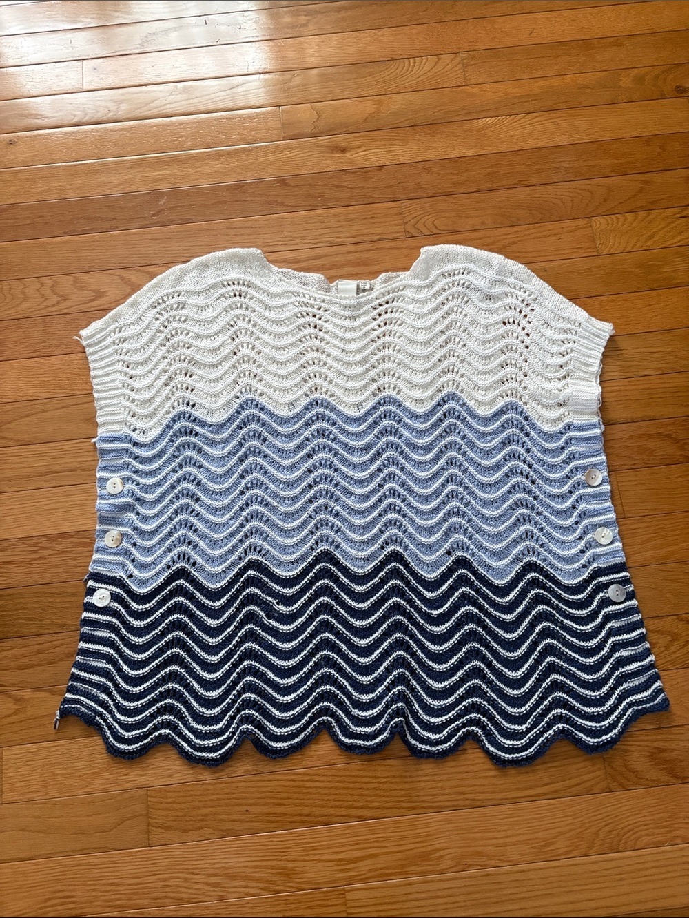 VILA Cream Crochet Knit Top